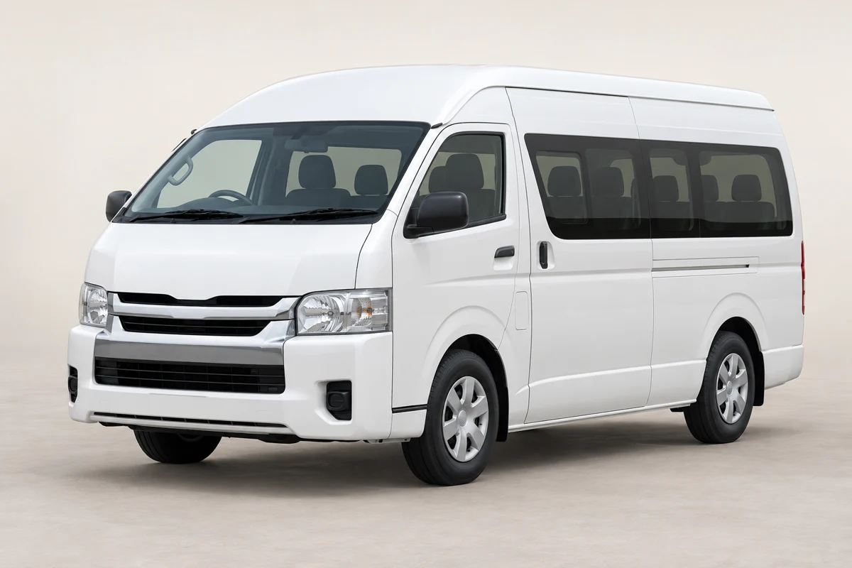 AI-generated illustrative family van.