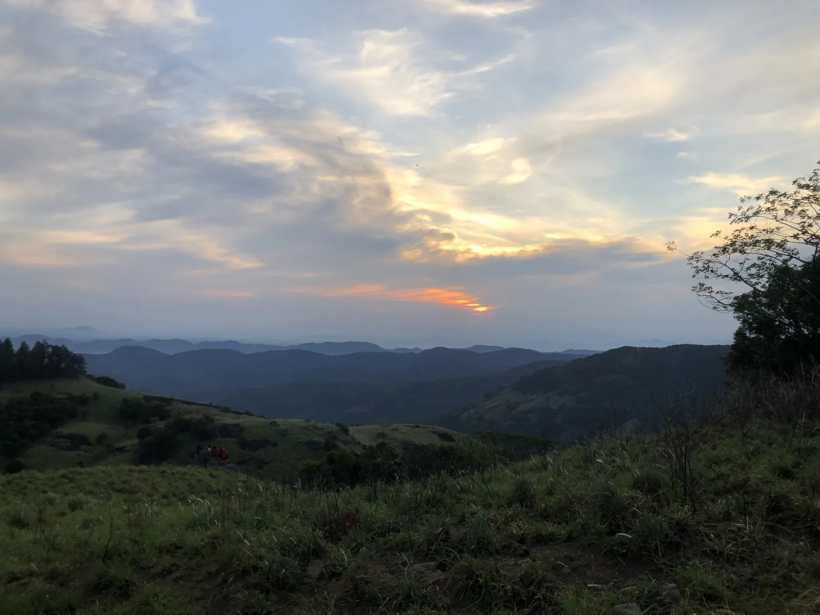 Green mountains of the Knuckles Range in Sri Lanka.